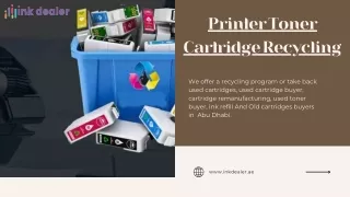 Printer Toner Cartridge Recycling From Ink Dealer in Dubai