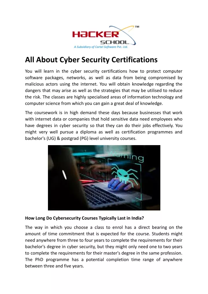 all about cyber security certifications
