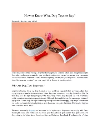 how to know what dog toys to buy