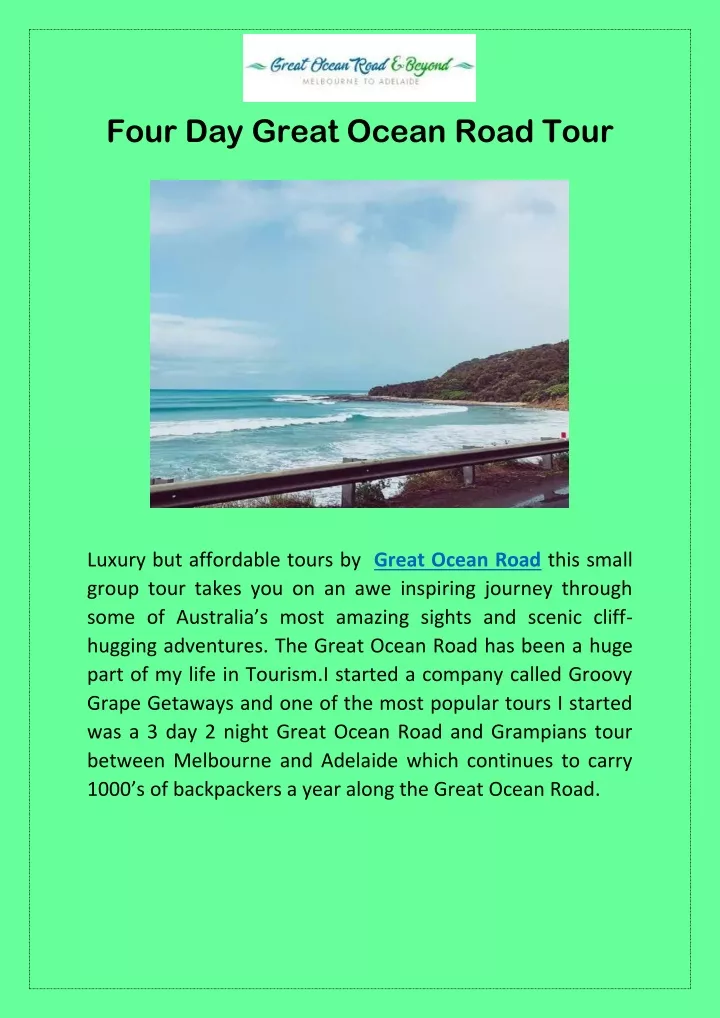 four day great ocean road tour