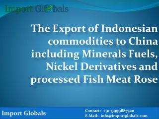 Export of Indonesian commodities to China