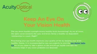 keep an eye on your vision health
