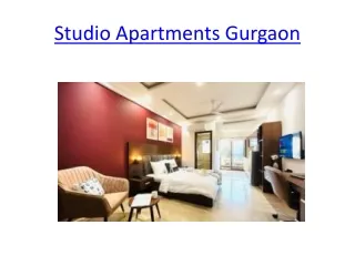 Studio Apartments Gurgaon