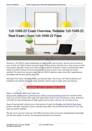 1z0-1049-22 Exam Overview, Reliable 1z0-1049-22 Real Exam | Sure 1z0-1049-22 Pass