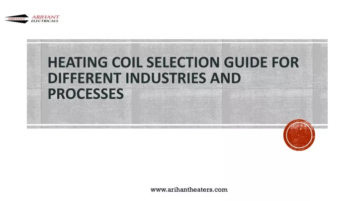 heating coil selection guide for different industries and processes