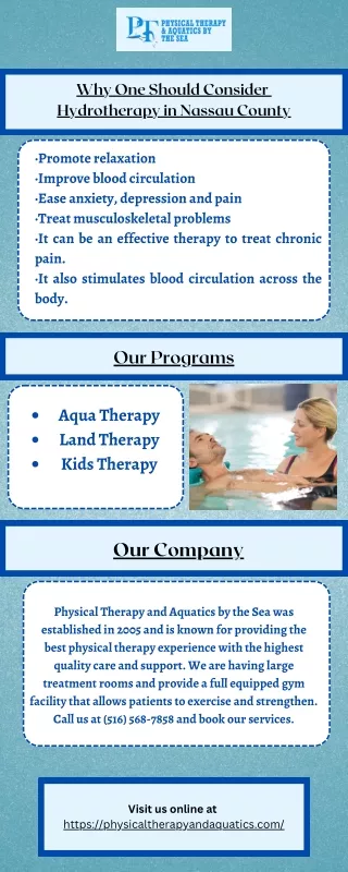 Why One Should Consider  Hydrotherapy in Nassau County