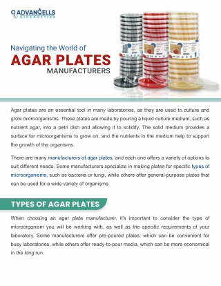 Agar Plates Manufacturers