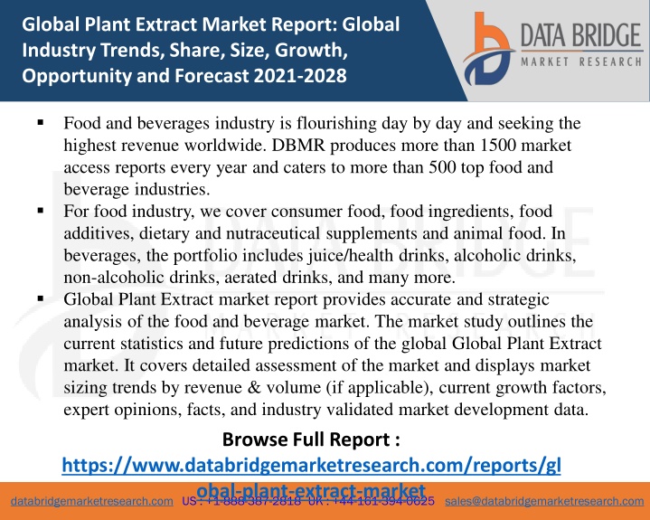 global plant extract market report global