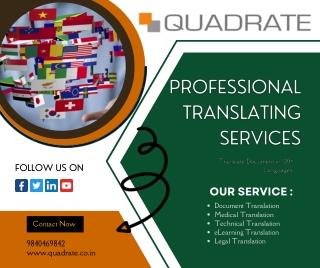 Professional Translation services in Chennai - Quadrate