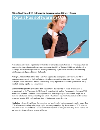 5 benefits of using pos software for supermarket