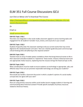 elm 351 full course discussions gcu