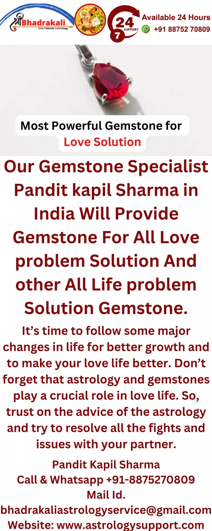 our gemstone specialist pandit kapil sharma