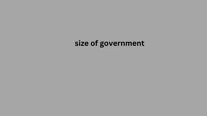 size of government