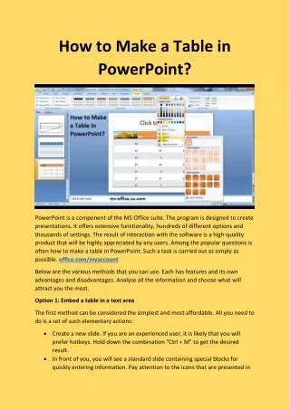 How to Make a Table in PowerPoint?