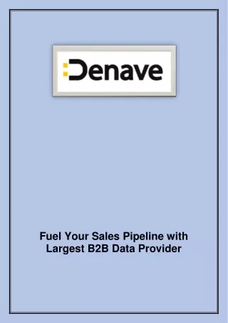 fuel your sales pipeline with largest b2b data