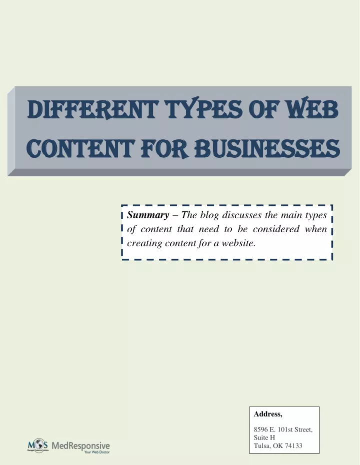 different types of web different types