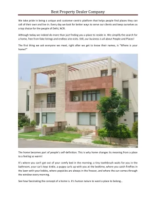 best property dealer company