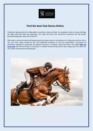 Find the best Tack Stores Online