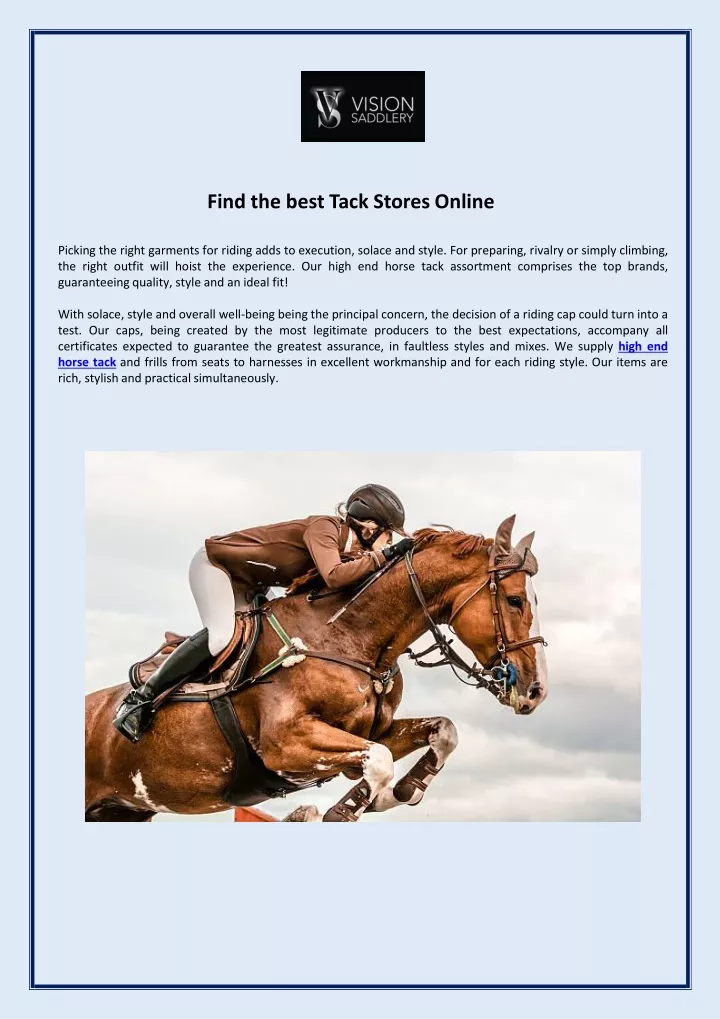 find the best tack stores online