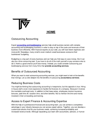 Outsourcing Accounting