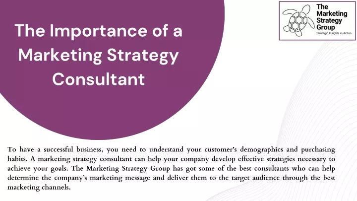 PPT - The Importance of a Marketing Strategy Consultant PowerPoint ...