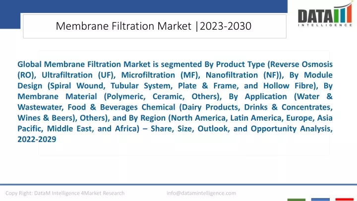 membrane filtration market 2023 2030