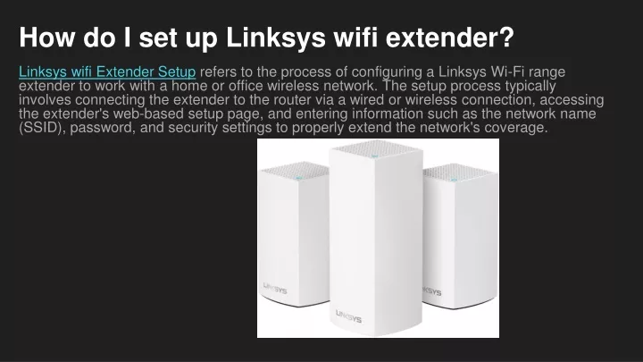 how do i set up linksys wifi extender