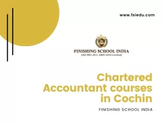 Chartered Accountant courses in Cochin