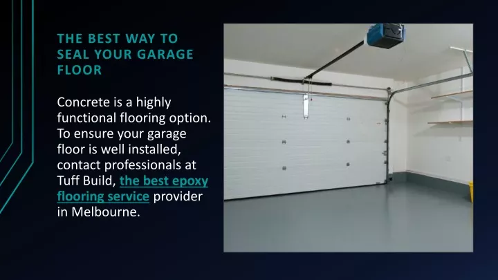 the best way to seal your garage floor