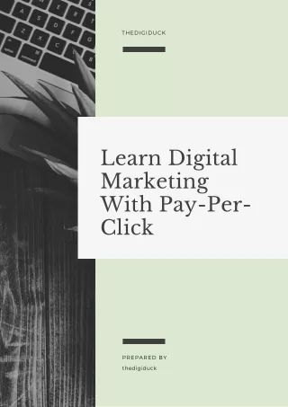 PDF to Learn Digital Marketing With Pay-Per-Click