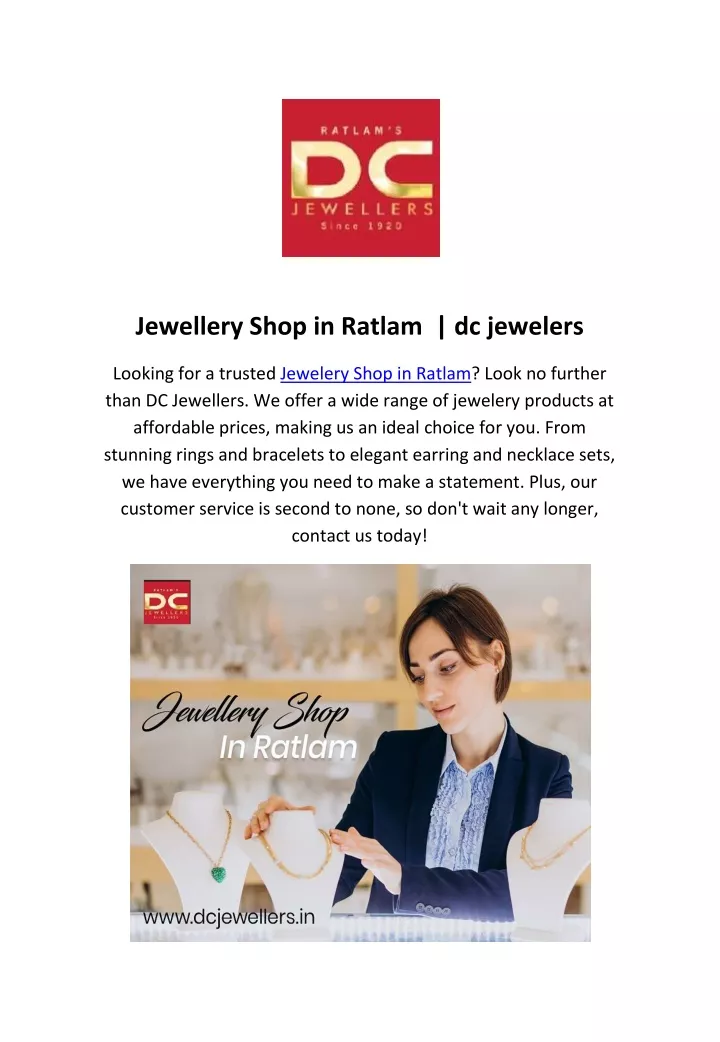 jewellery shop in ratlam dc jewelers