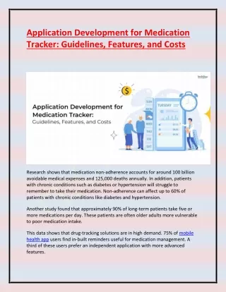 application development for medication tracker