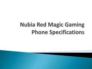 nubia red magic gaming phone specifications