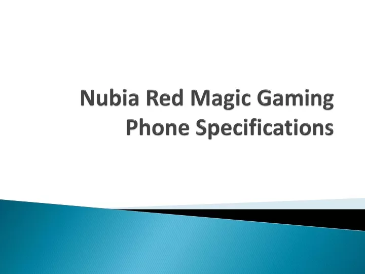 nubia red magic gaming phone specifications