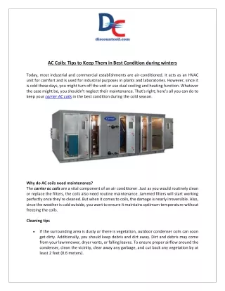 ac coils tips to keep them in best condition