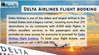 Delta Airlines Flight Booking