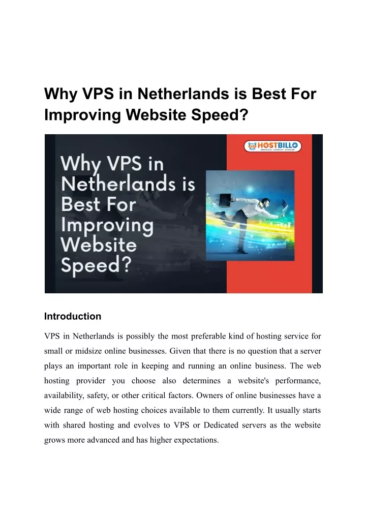 why vps in netherlands is best for improving