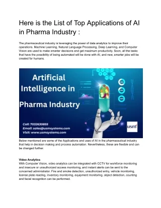 AI Blog in pharma Industry  - Google Docs