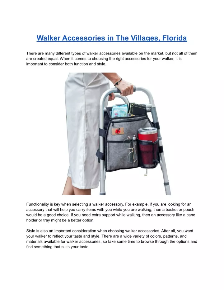 walker accessories in the villages florida