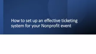 how to set up an effective ticketing system