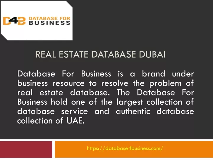 real estate database dubai