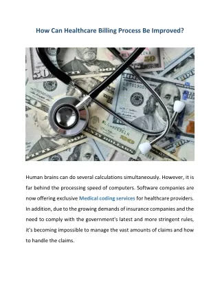 How Can Healthcare Billing Process Be Improved?