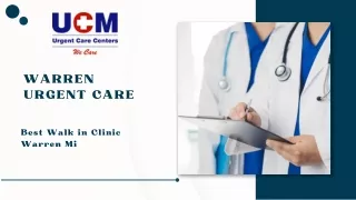 Warren Urgent Care is a walk-in clinic