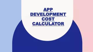 App Development Cost Calculator