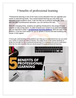 5 benefits of professional learning professional