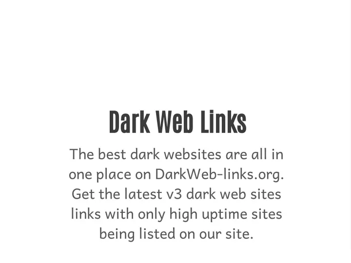 dark web links the best dark websites