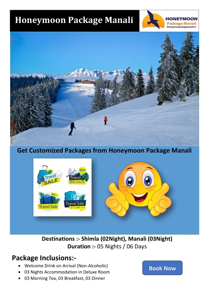 honeymoon package manali