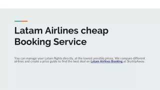 Latam Airlines cheap Booking Service