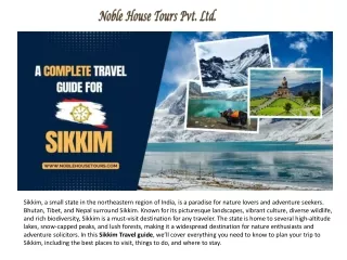 A Complete Sikkim Travel Guide