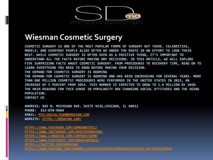 wiesman cosmetic surgery